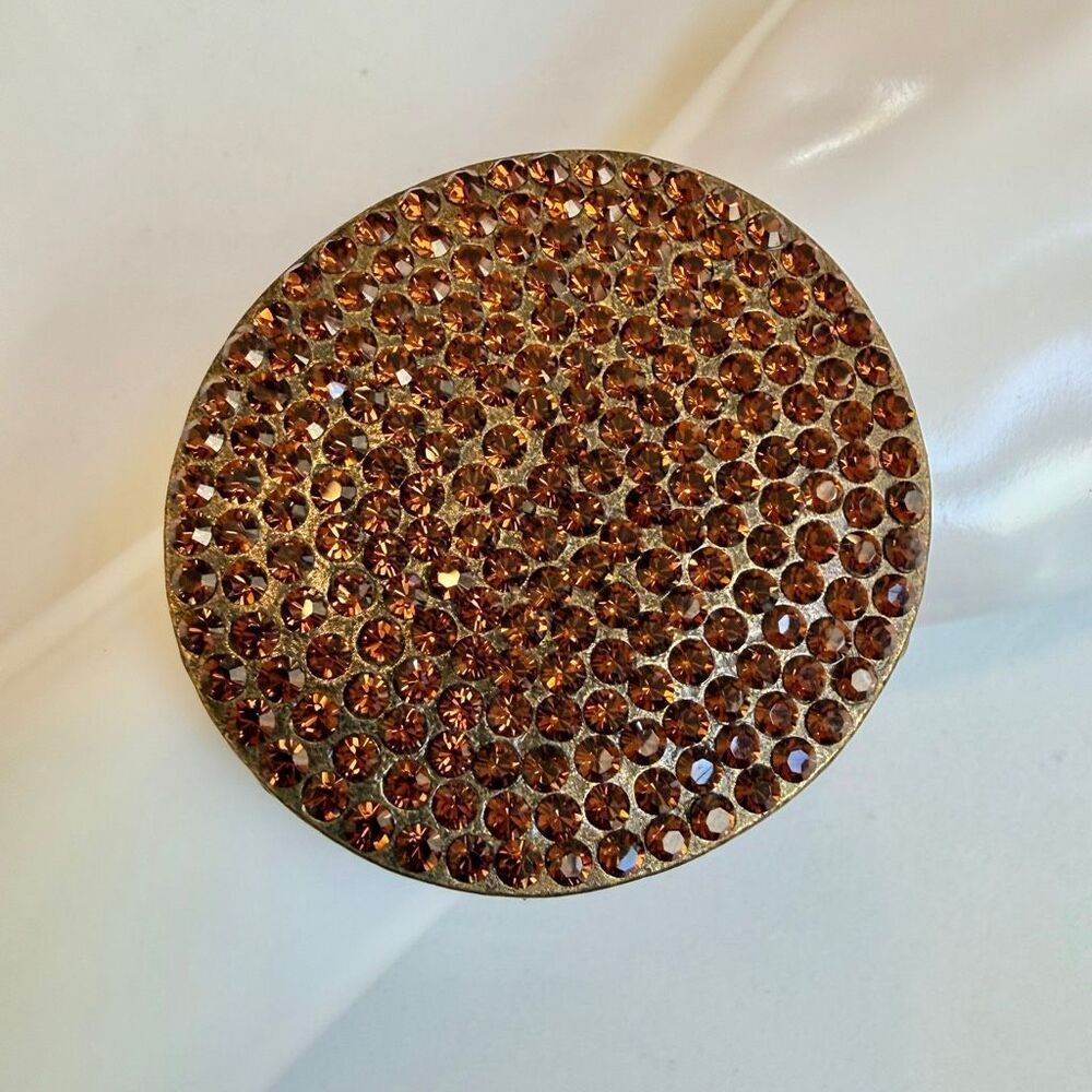 Rebel Designs NYC Crystal Embellished Leather Cuff